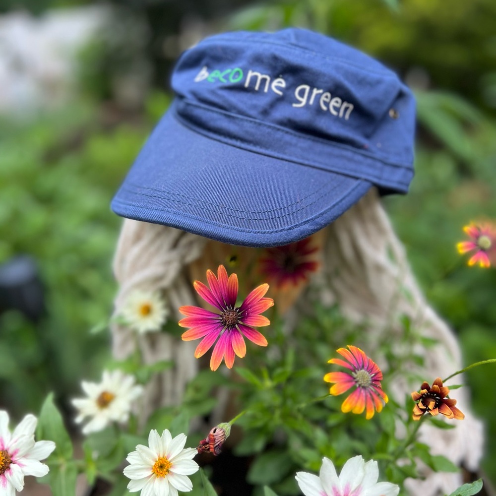 Original art, organic cotton flat top baseball hat